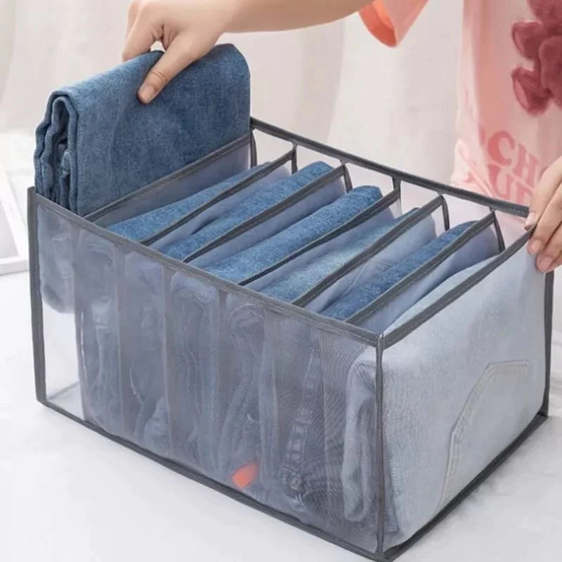 7 Grids Washable Wardrobe Clothes Organizer - Brandable.PK